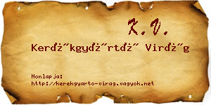 Kerékgyártó Virág névjegykártya